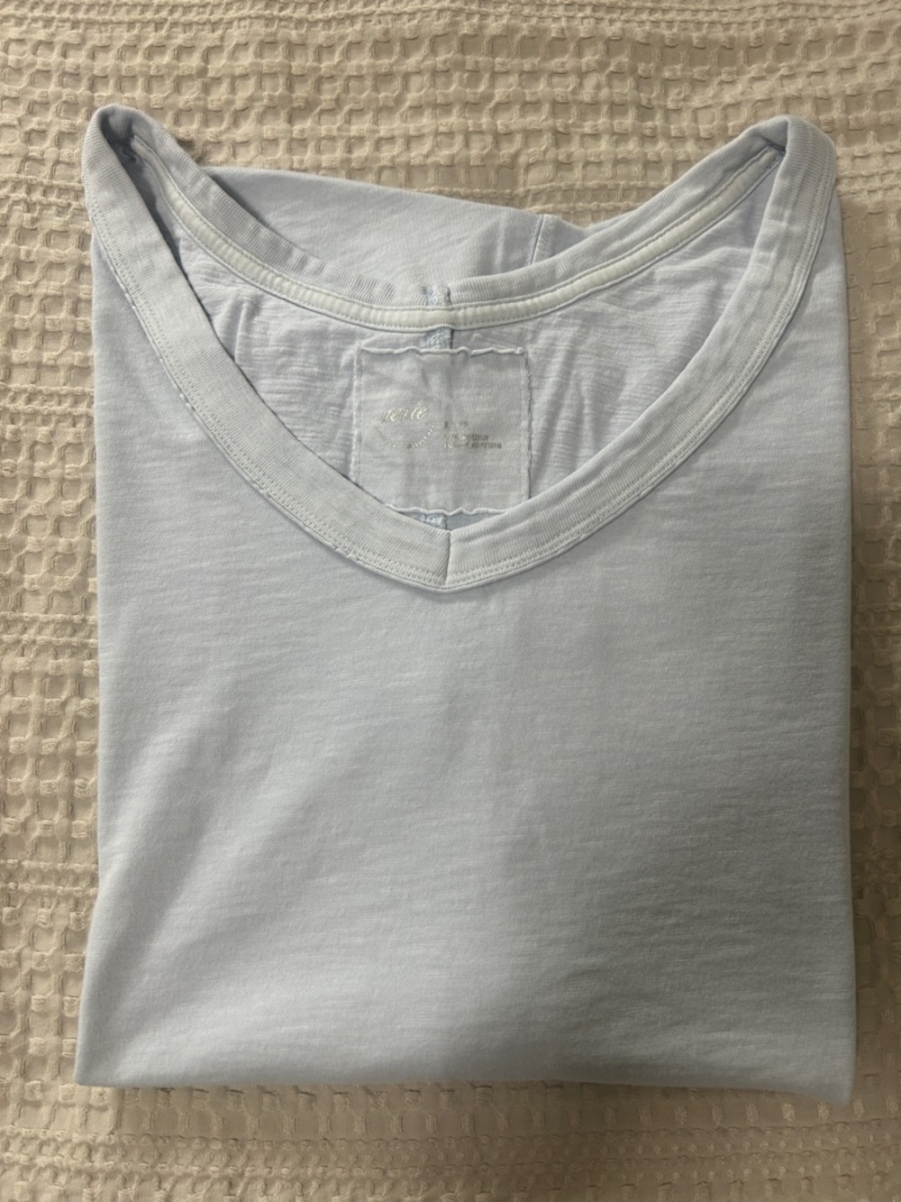 aerie Light Blue V-Neck Short Sleeve Tee